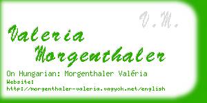 valeria morgenthaler business card